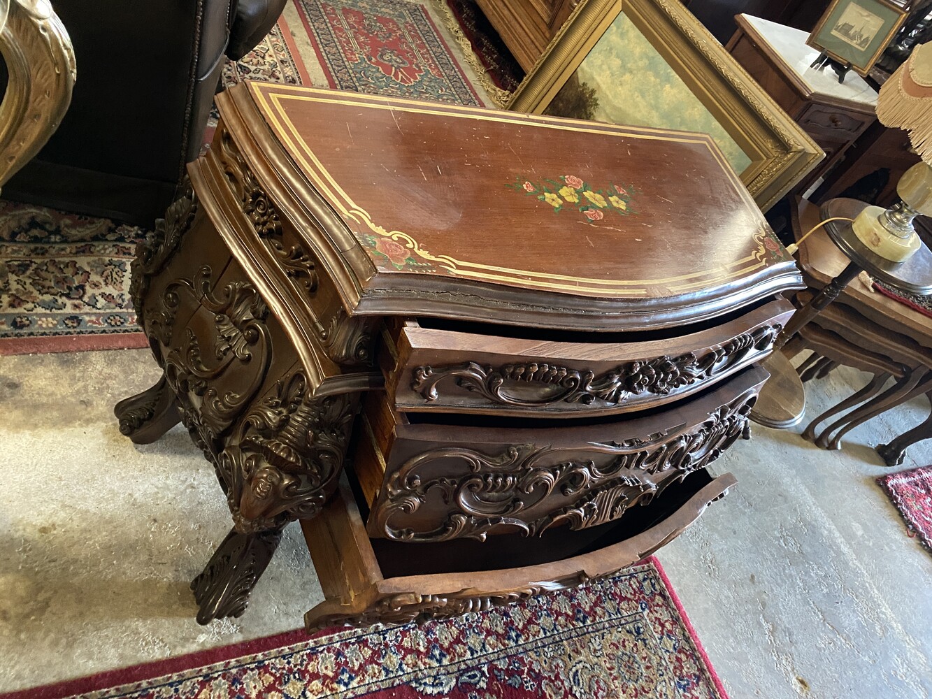 Baroque carved commode