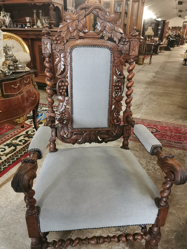 Beautiful French Hunting Armchairs