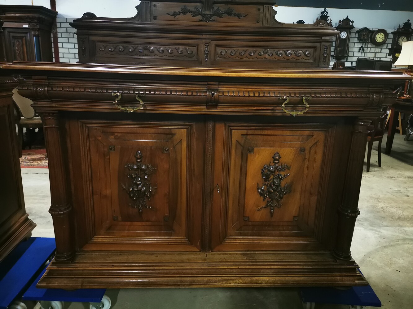 Beautiful Henri Deux dresser, walnut 