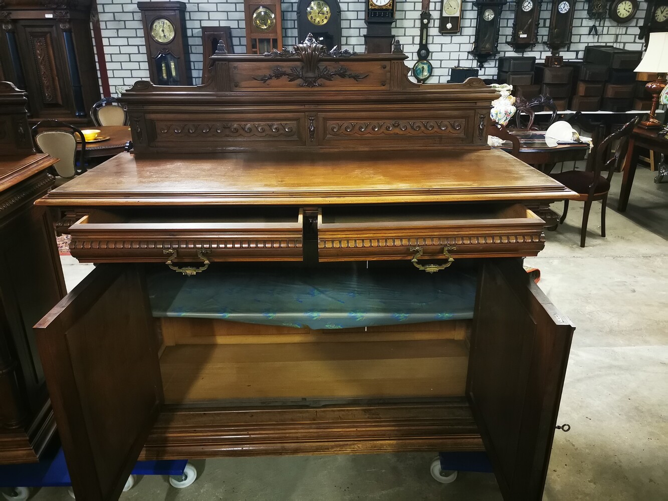 Beautiful Henri Deux dresser, walnut 