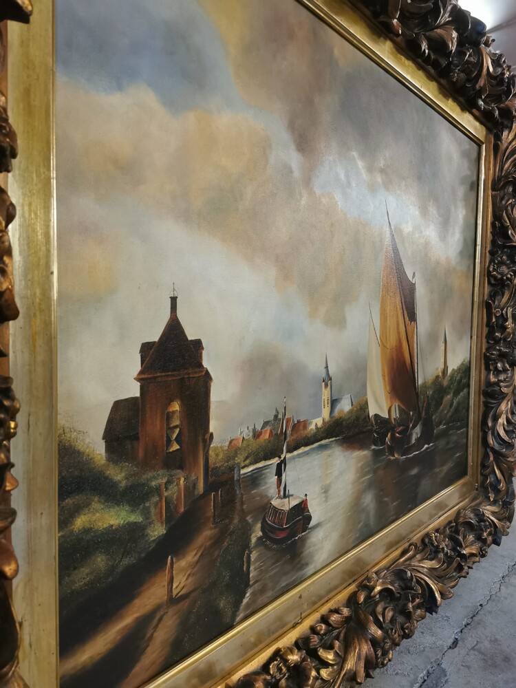   Beautiful original Oil Painting in Baroque Frame 