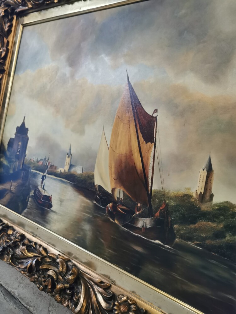   Beautiful original Oil Painting in Baroque Frame 