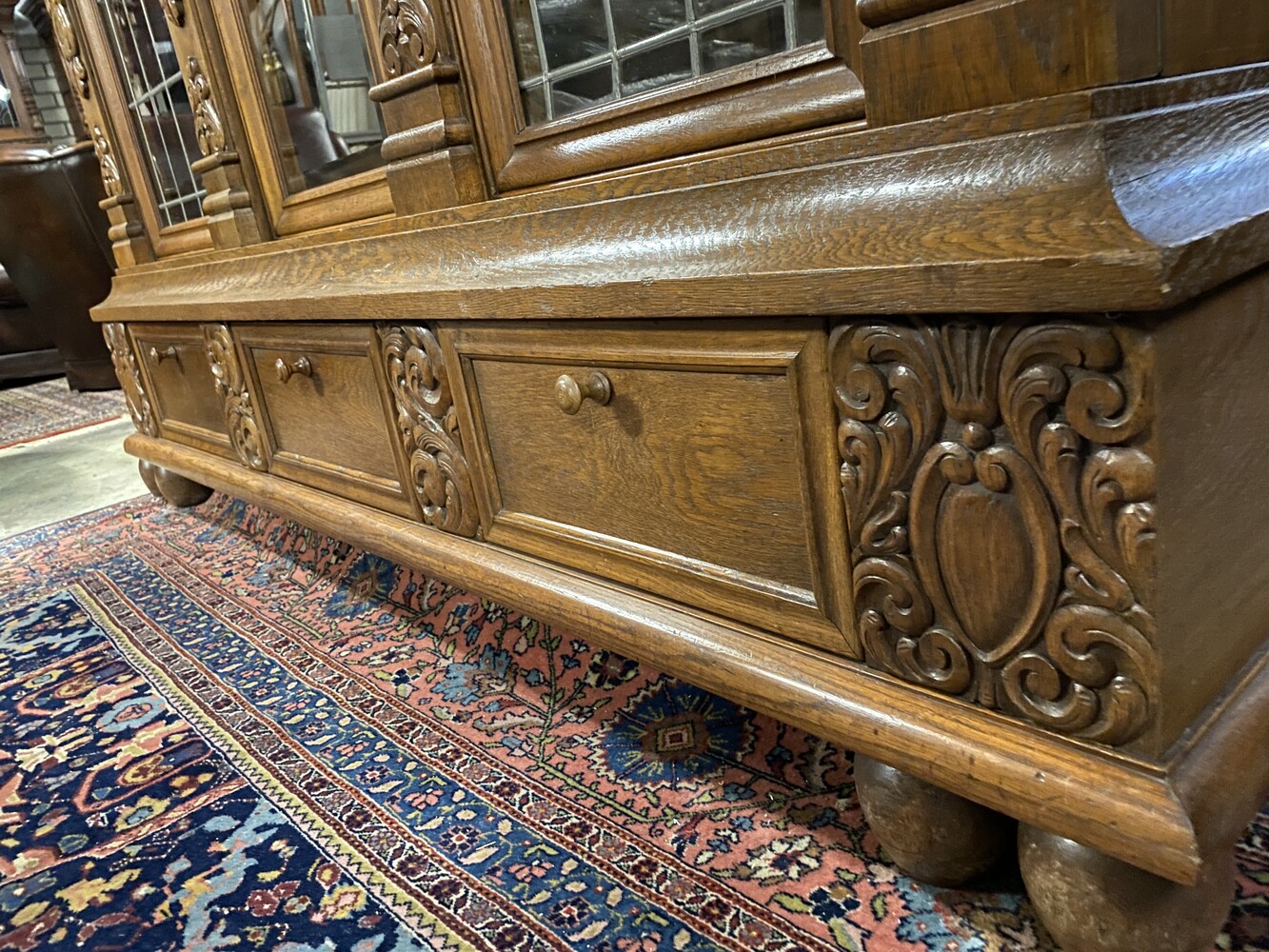 German oak bookcase