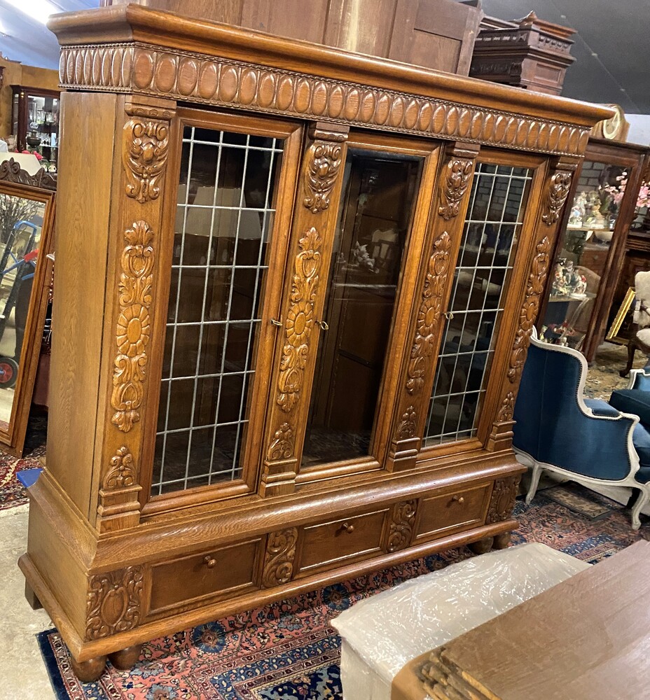 German oak bookcase