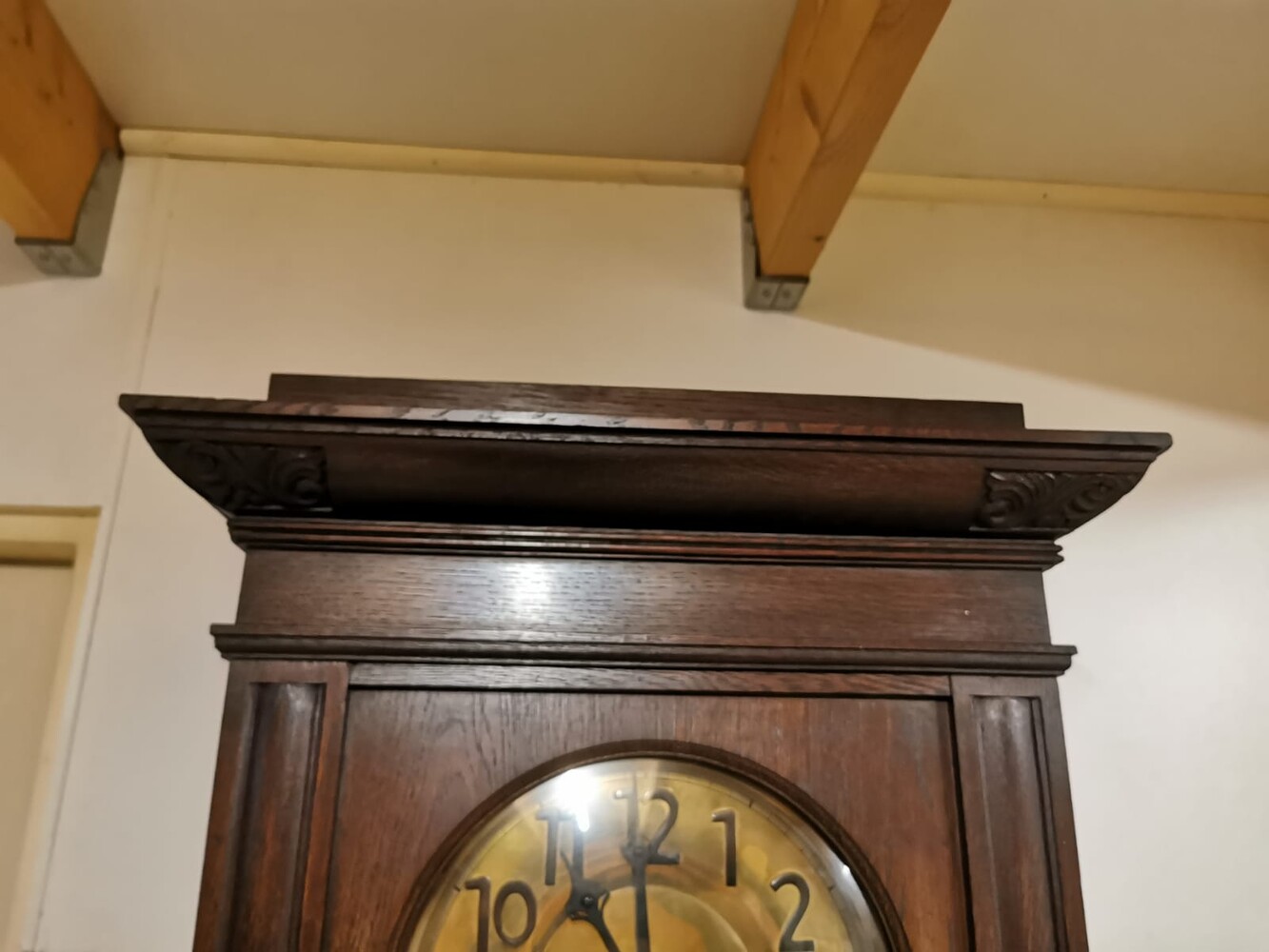 Magnificent  Antique German Open Standing Clock with Dual Weights