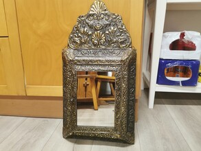  Magnificent Dutch Late Copper Hall Mirror Cabinet