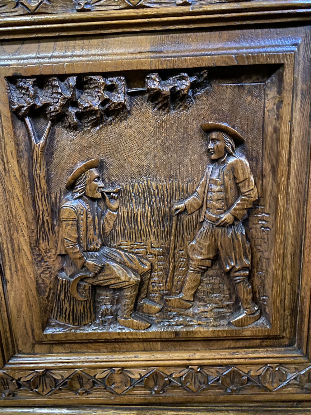 Nice carved Breton cabinet