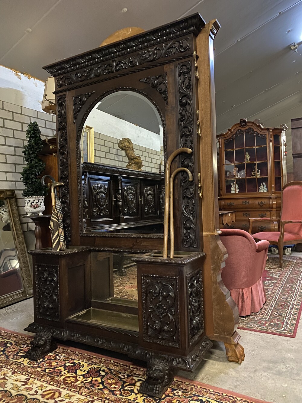 Nice carved coatrack stand