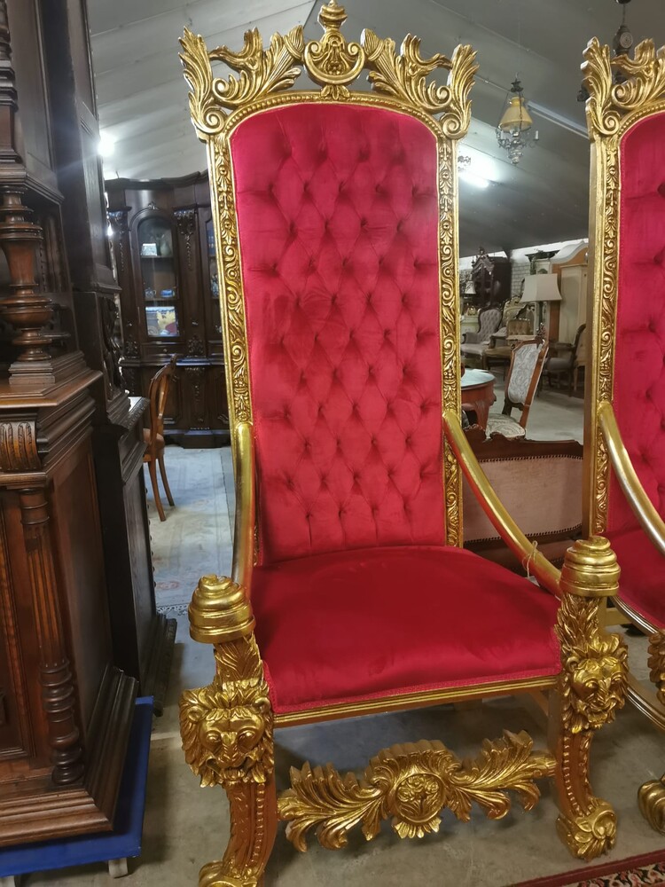 Pair of Grandeur: French King Chairs