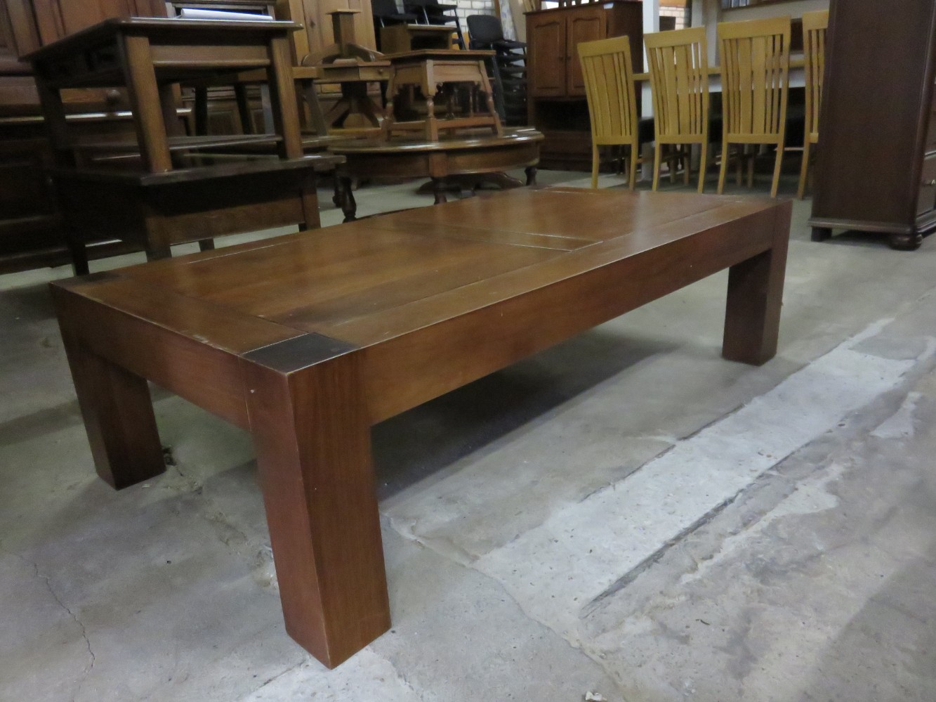 Solid oak coffee table