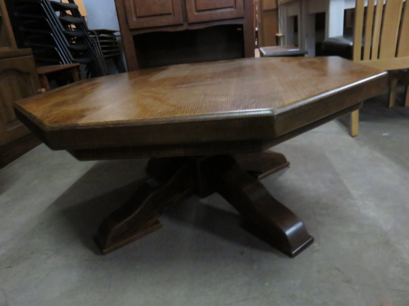 Solid oak coffee table 