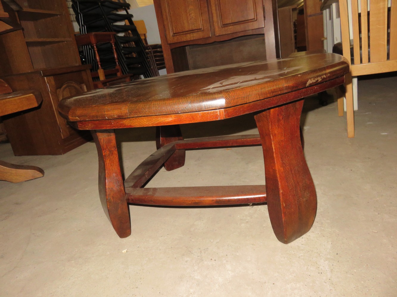 Solid oak coffee table