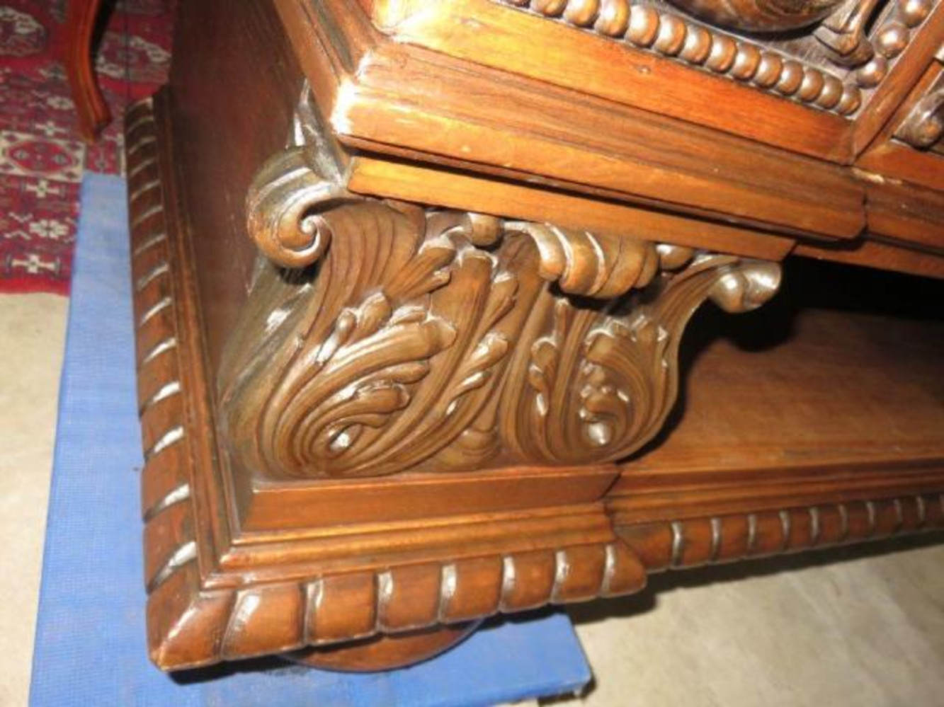 Very nice German carved bookcase