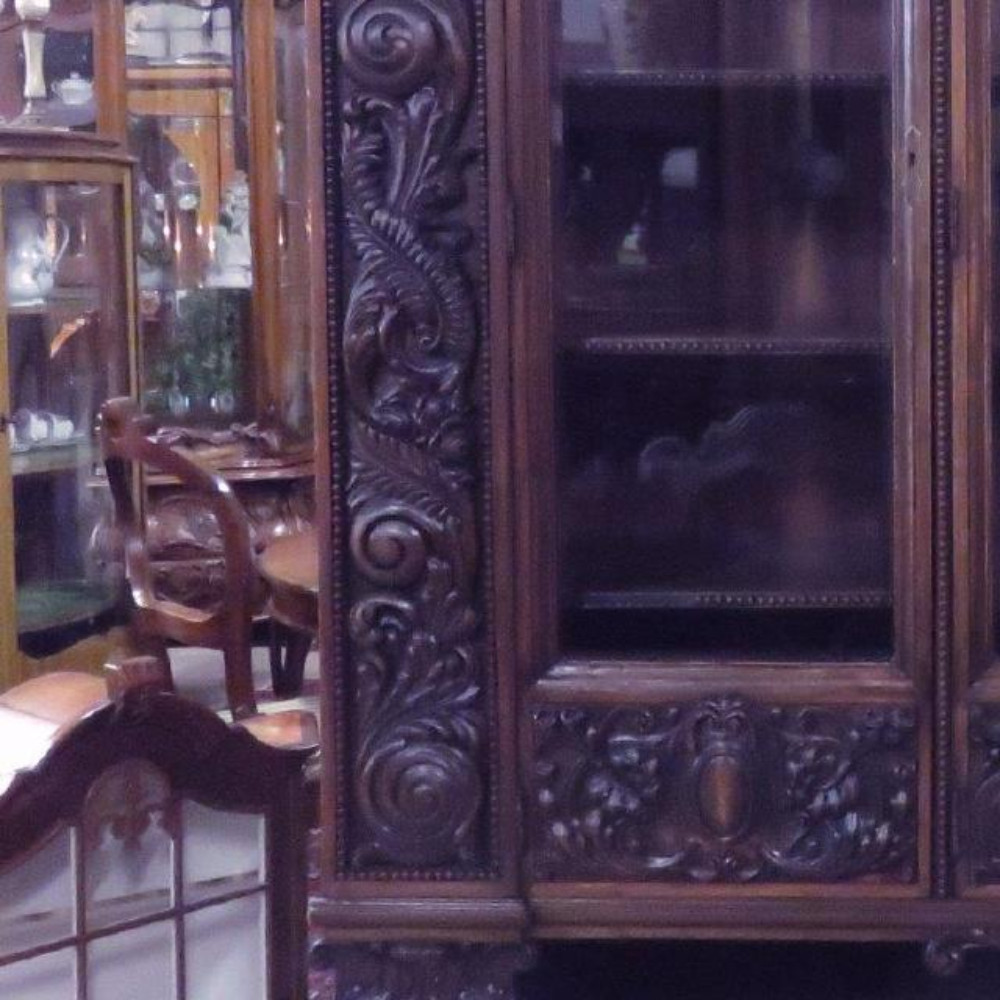 Very nice German carved bookcase
