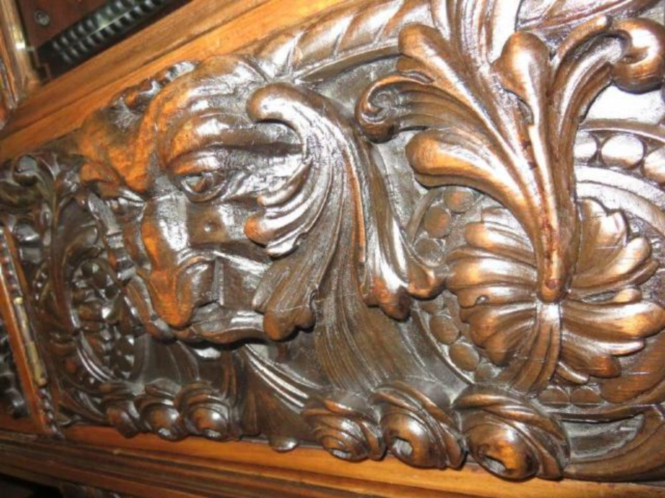 Very nice German carved bookcase